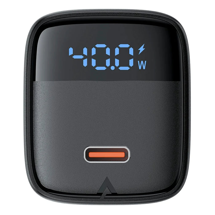 ACEFAST A135 PD 40W GaN Charger USB-C Fast Charging Power Adapter with Digital Display for Phones / Tablets, EU Plug - Black - 4