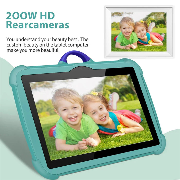 C8 Q88 Series 1+16GB 7 Inch HD Screen Android Kids Learning Tablet PC Dual Camera Educational Tablet with Stand Case, WiFi Version  /  EU Plug - Pink - 4