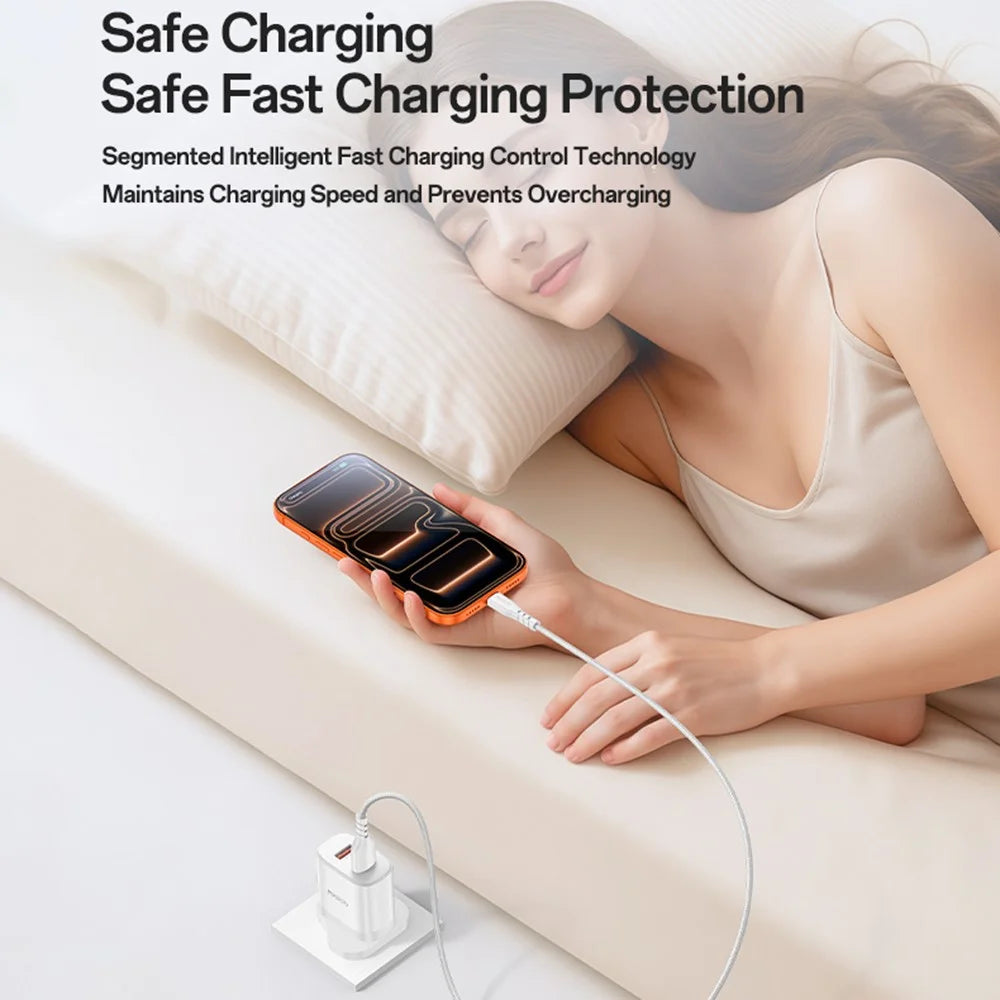 YESIDO YC150 UK Plug Dual USB Wall Charger 2.4A 12W Fast Charging Adapter with USB-A to USB-C Cable - White - 3