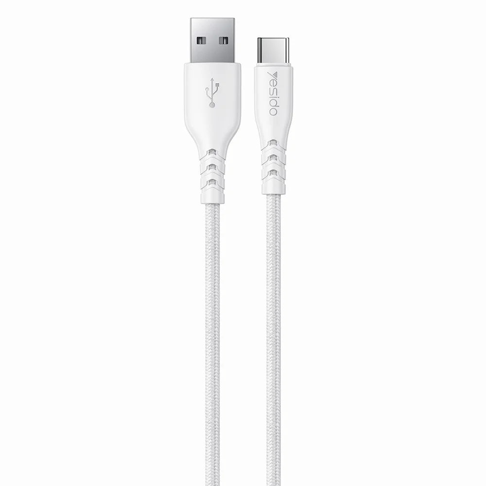 YESIDO YC150 UK Plug Dual USB Wall Charger 2.4A 12W Fast Charging Adapter with USB-A to USB-C Cable - White - 7