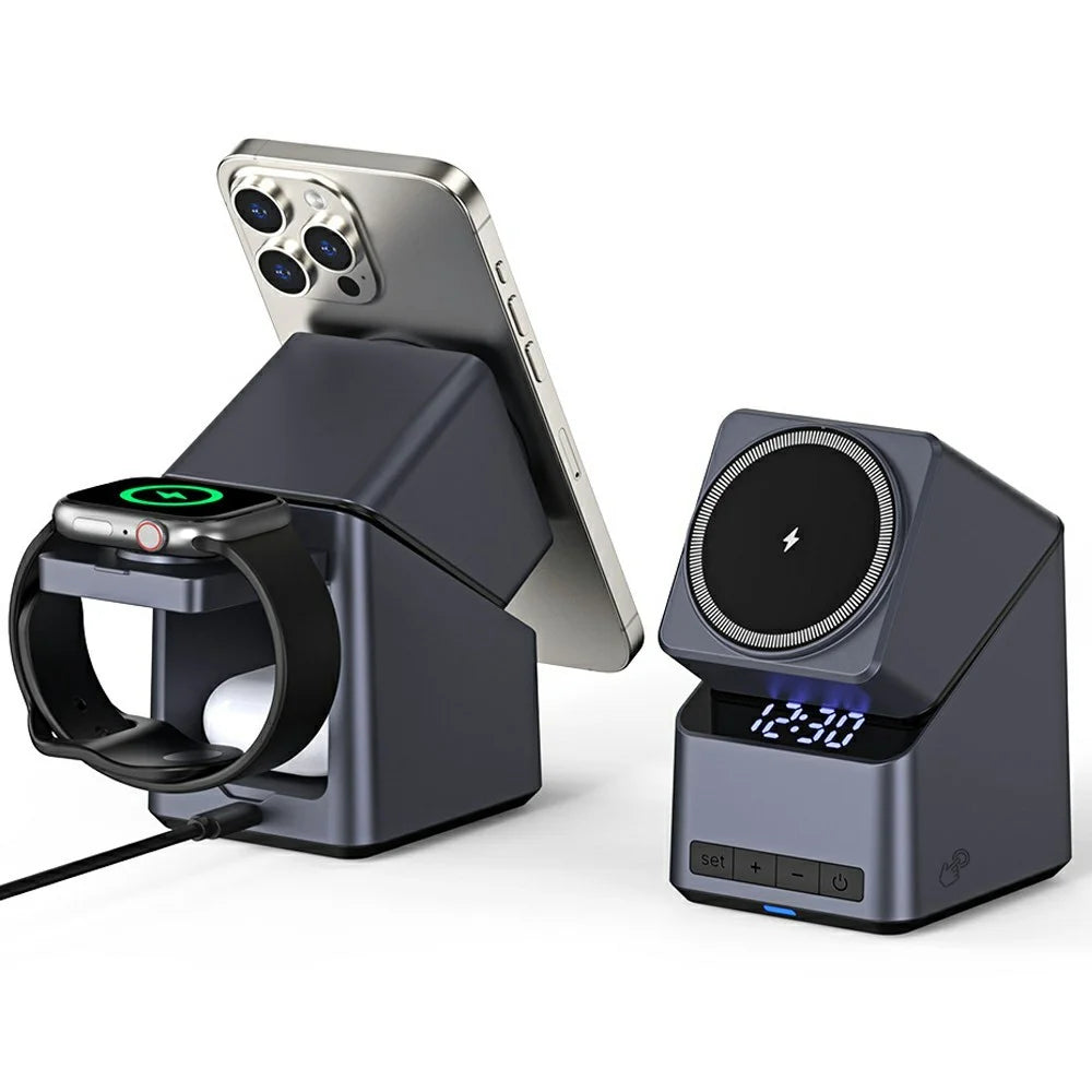 X11 15W Qi2 4-in-1 Wireless Charger Stand 180° Rotating Magnetic Desktop Charging Stand for Phone Watch - 2