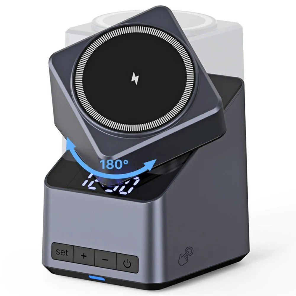 X11 15W Qi2 4-in-1 Wireless Charger Stand 180° Rotating Magnetic Desktop Charging Stand for Phone Watch - 3
