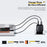 ESSAGER US Plug 65W Fast Charging GaN Travel Charger Type-C + USB-A Power Adapter with Retractable Cable - Black - 6
