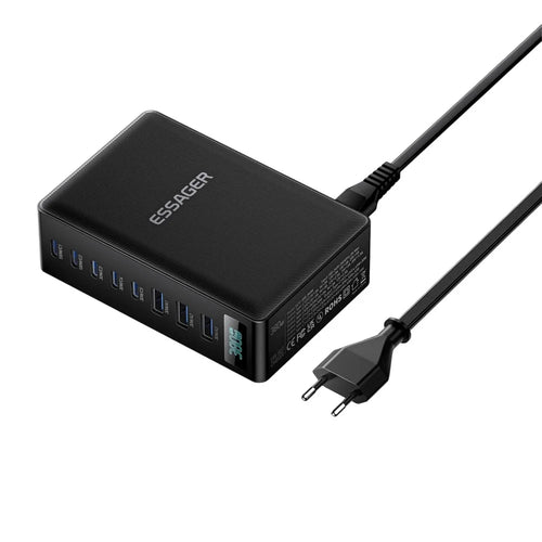 ESSAGER 100W Fast Charging GaN Desktop Charger 5 USB-C + 3 USB-A for Laptop Phone Tablet - EU Plug - 1