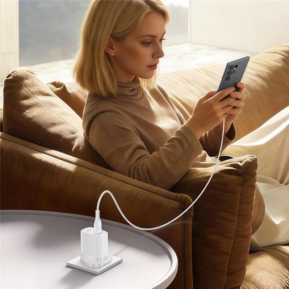 YESIDO YC157 UK Plug QC 3.0 18W USB-A Fast Charging Adapter Wall Charger with 1m USB-A to Type-C Cable - White - 6