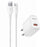 YESIDO YC24U US Plug QC 3.0 18W USB-A Fast Charging Adapter Wall Charger with 1m USB-A to Type-C Cable - White - 1