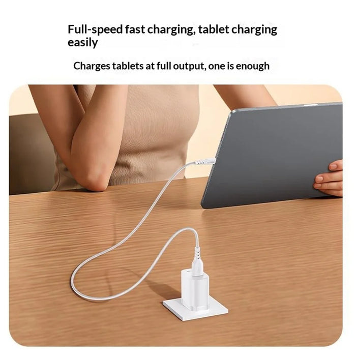 YESIDO YC24U US Plug QC 3.0 18W USB-A Fast Charging Adapter Wall Charger with 1m USB-A to Type-C Cable - White - 4