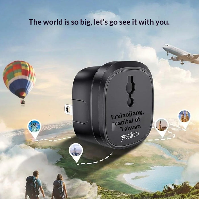 YESIDO MC45 US  /  AU Plug to Universal Socket Global Travel Charge Adapter 10A 100V-250V Converter - 2