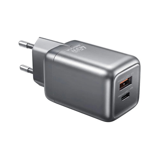 REMAX CA-25 45W Fast Charger Type-C + USB-A GaN Travel Adapter Foldable Charger with 1.2m USB-C Cable, EU Plug - Tarnish - 2