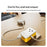 MOMAX UA32 1-World Pocket 25W GaN Global Travel Adapter 4-Port 1-Outlet Universal Wall Charger Adapter - Yellow - 6