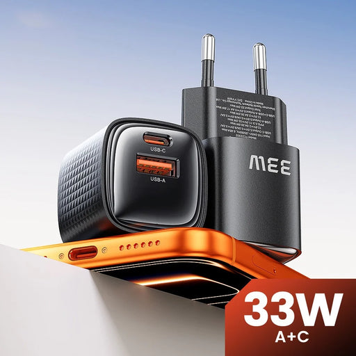 TOOCKI 33W Mini GaN Charger Dual Port USB-C+USB-A Fast Charging Power Adapter - EU Plug  /  TC22332 - 2