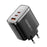 ESSAGER ES-CD64 65W GaN Wall Charger 3-Port 2 USB-C+USB-A Fast Charging Digital Display Travel Power Adapter - Black  /  EU Plug - 3