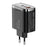ESSAGER ES-CD64 65W GaN Wall Charger 3-Port 2 USB-C+USB-A Fast Charging Digital Display Travel Power Adapter - Black  /  EU Plug - 4