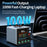 WLX-F4 USB-C + USB-A 8-Port GaN Desktop Charger 100W Fast Charging Station Magnetic Wireless Charger with Digital Display - US Plug - 4