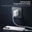 ESSAGER ES-CD55 20W Charger Set Dual Port USB-A  + Type-C Fast Charging Adapter with Type-C to Type-C Cable - EU Plug - 7