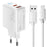 ESSAGER ES-CD55 20W Charger Set USB-A + USB-C Fast Charging Adapter with USB-A to IP Cable - EU Plug - 1