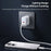 ESSAGER ES-CD55 20W Charger Set USB-A + USB-C Fast Charging Adapter with USB-A to IP Cable - EU Plug - 7