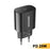 ESSAGER ES-CD38 25W USB-C Wall Charger PD Fast Charging Adapter for iPhone Samsung, EU Plug - Black - 1
