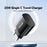 ESSAGER ES-CD38 25W USB-C Wall Charger PD Fast Charging Adapter for iPhone Samsung, EU Plug - Black - 2