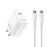 YESIDO YC25U 60W GaN Charger AVS Dynamic Fast Charging Adapter + Type-C to Type-C Cable , US Plug - White - 1