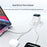 YESIDO YC28U 70W GaN Fast Charger TFT Display USB-A Type-C Adapter with Type-C Retractable Cable , US Plug - White - 5