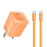 YESIDO YC27U 40W-60W USB-C Charger AVS Fast Charging Kit with Type-C to Type-C Cable, US Plug - Orange - 1