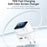 YESIDO YC123 70W GaN Fast Charger with TFT Display USB-C + USB-A Ports Built-In 70cm Retractable USB-C Cable, EU Plug - White - 2