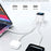 YESIDO YC123 70W GaN Fast Charger with TFT Display USB-C + USB-A Ports Built-In 70cm Retractable USB-C Cable, EU Plug - White - 3