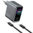 WIWU CHG300 100W GaN Wall Charger 3-Port Fast Charging Smart Display for Laptop Phone Tablet, EU Plug - 3