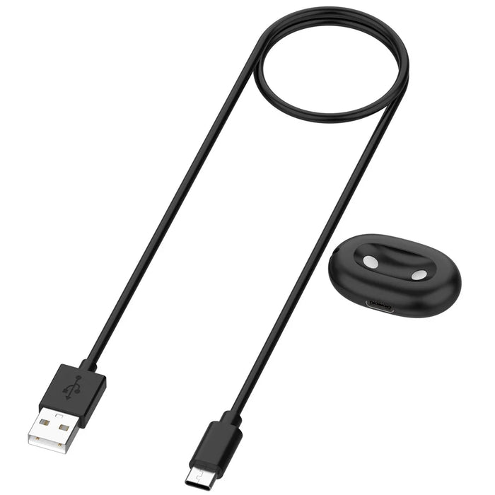 For Google Pixel Watch 4 41mm / 45mm USB-C Magnetic Detachable Charging Dock with Cable - Black - 1