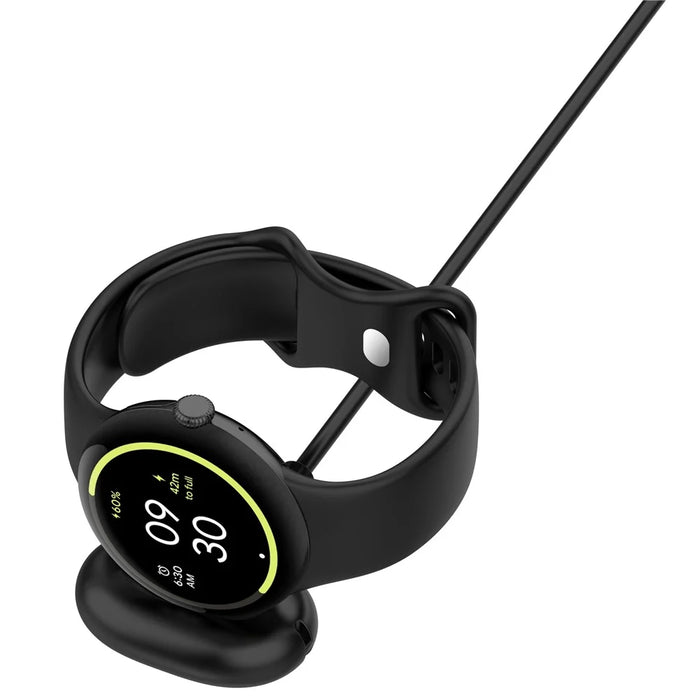 For Google Pixel Watch 4 41mm / 45mm USB-C Magnetic Detachable Charging Dock with Cable - Black - 2