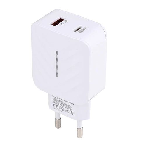 LZ-822A+C PD 20W Type-C QC3.0 USB Fast Charging Travel Wall Charger - EU Plug - 1