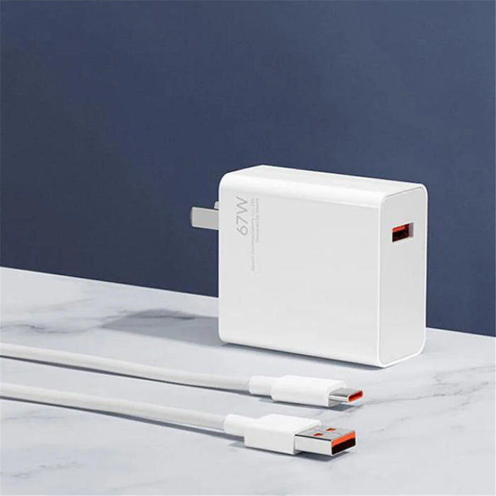 XIAOMI MDY-12-ES 67W Wall Charger with Type-C Charging Cable Travel Charger Set - 6