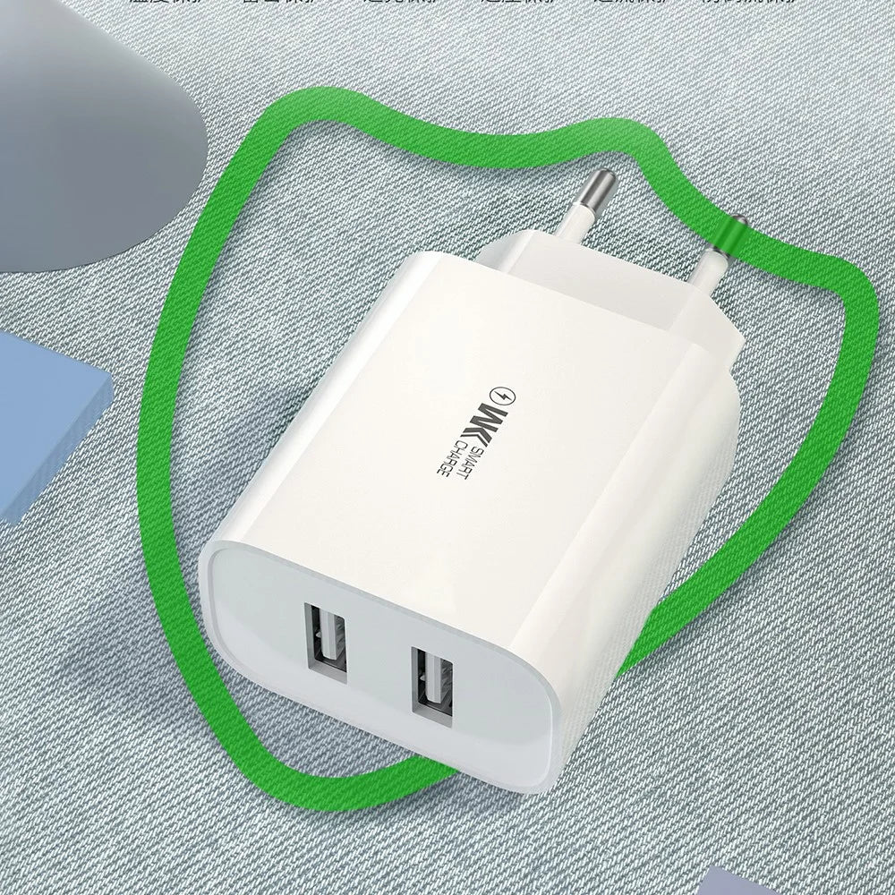 WEKOME WP-U51 2.1A Fast Charging Dual USB Port Wall Charger Travel Charger (EU Plug) - 3
