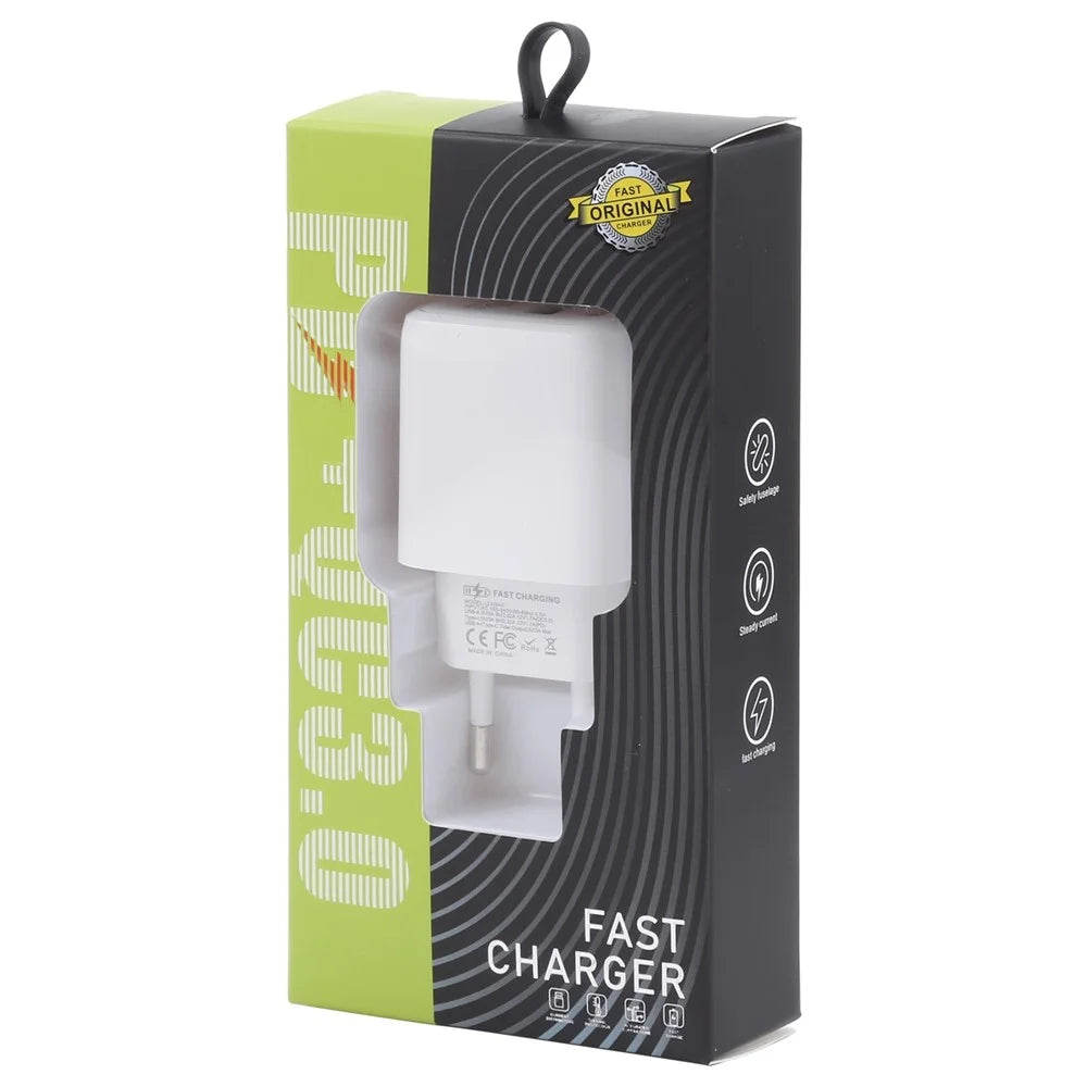 LZ-215A+C 20W QC3.0 USB + PD3.0 Type-C Dual Ports Fast Charging Travel Charger Power Adapter - EU Plug - 6