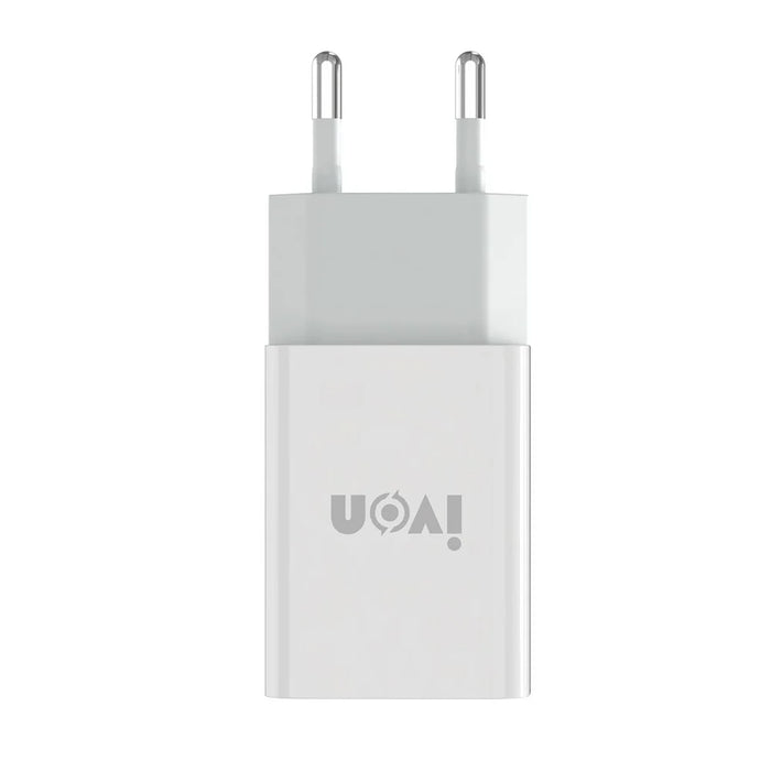 IVON AD-33 2.1A Mobile Phone USB Charger Travel Power Adapter Plug + 1m Micro USB Data Cable - EU Plug - 7
