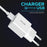 IVON AD-35 3A High Current Fast Charger Travel Power Adapter QC3.0 USB Wall Charger + 1m Micro USB Data Cable - EU Plug - 2