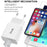 IVON AD-35 3A Fast Charging Travel Power Adapter QC3.0 USB Wall Charger + 1m Type-C Data Cable - EU Plug - 3