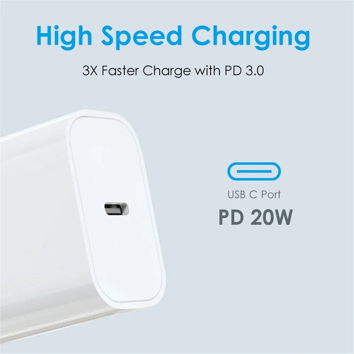 NORTHJO NOPD200601EU PD 20W USB C Single Port Fast Charger Wall Adapter - EU Plug/Black - 7