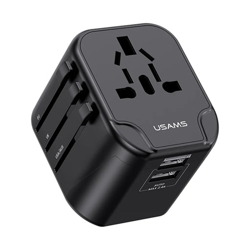 USAMS US-CC173 T55 12W Dual USB Universal Travel Charger US / AU / EU / UK Plug Converter - 1