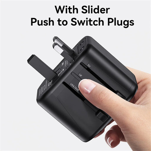 USAMS US-CC173 T55 12W Dual USB Universal Travel Charger US / AU / EU / UK Plug Converter - 2