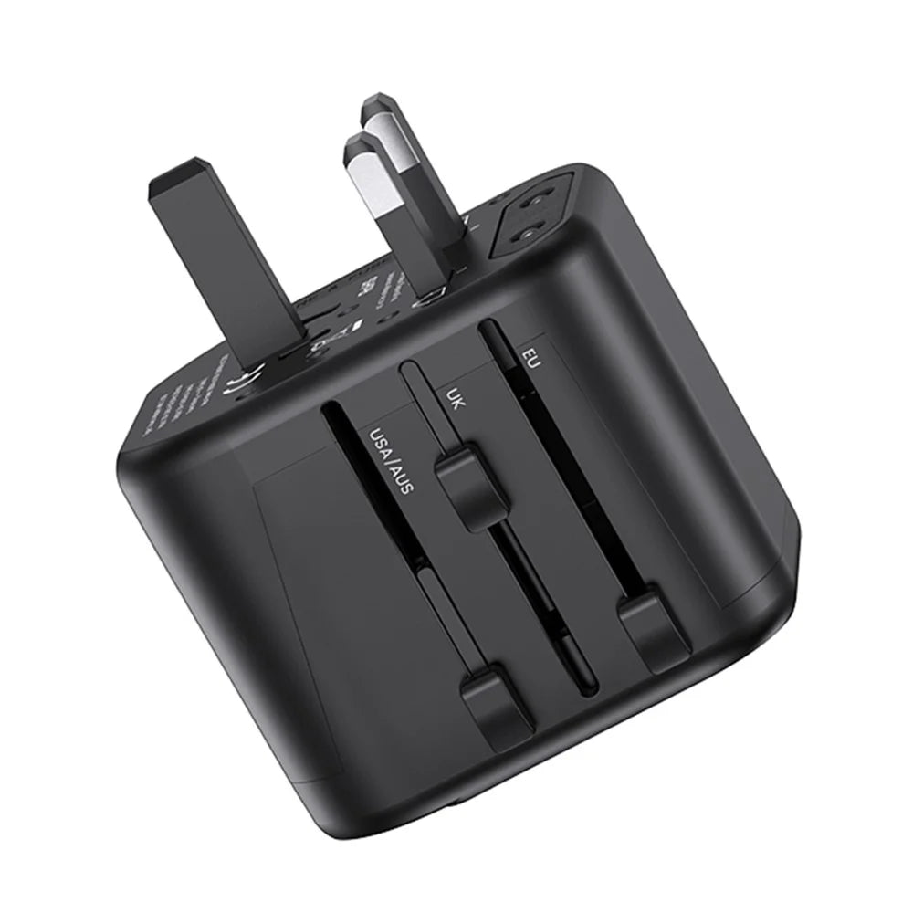 USAMS US-CC173 T55 12W Dual USB Universal Travel Charger US / AU / EU / UK Plug Converter - 6