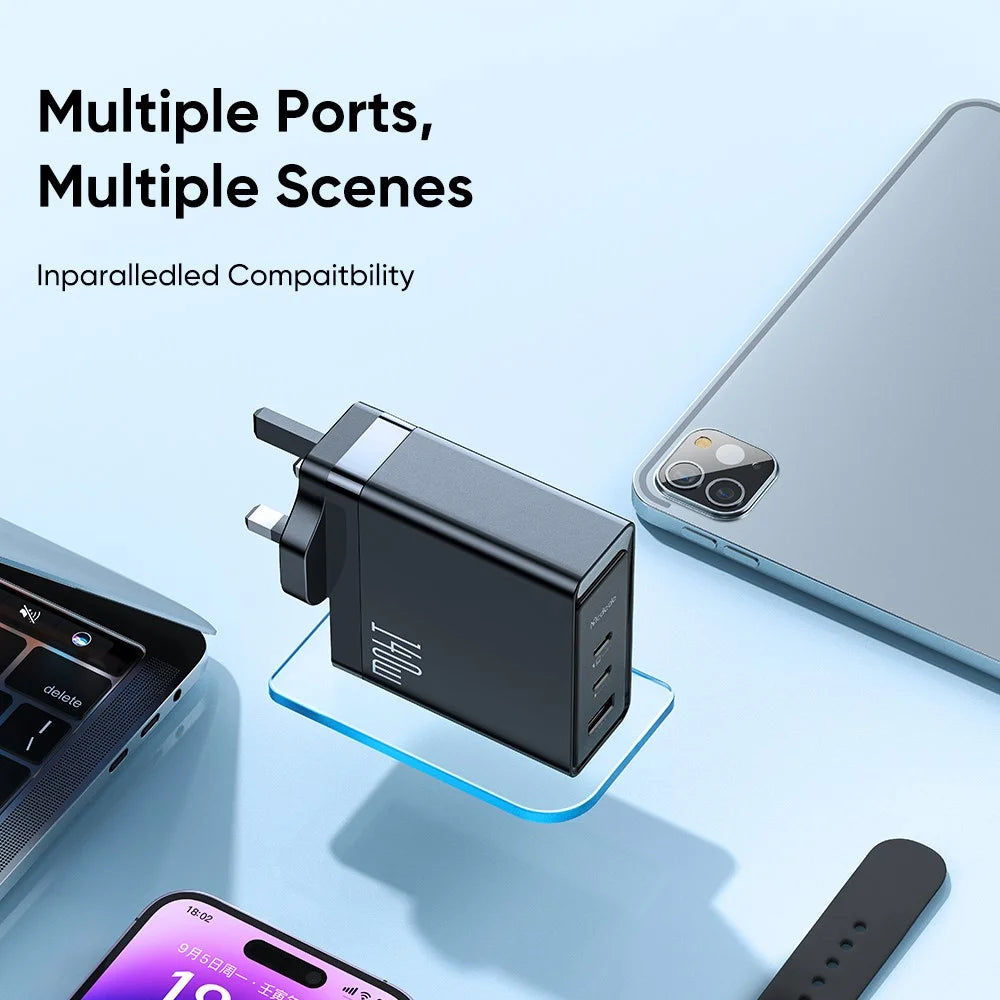 MCDODO CH-29 MDD 140W GaN 5 3 Ports Type-C to Type-C Charger Fast Charging Phone Wall Charger Adapter - UK Plug - 5