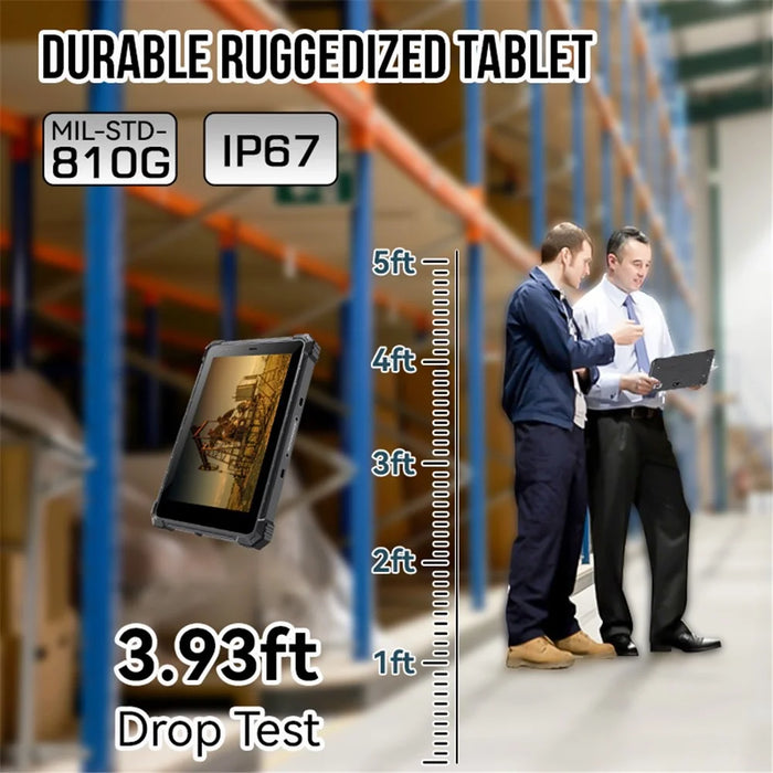 CENAVA A10ST IP68 Waterproof Rugged Tablet 8.0-inch 8GB+128GB Tablet PC 10000mAh Batterry Fall-proof Dust-proof - EU Plug - 4