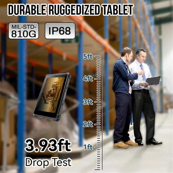 CENAVA A10ST Rugged Tablet IP68 Waterproof 10.1-inch 8GB+128GB Tablet PC 10000mAh Battery Fall-proof Dust-proof - EU Plug - 2