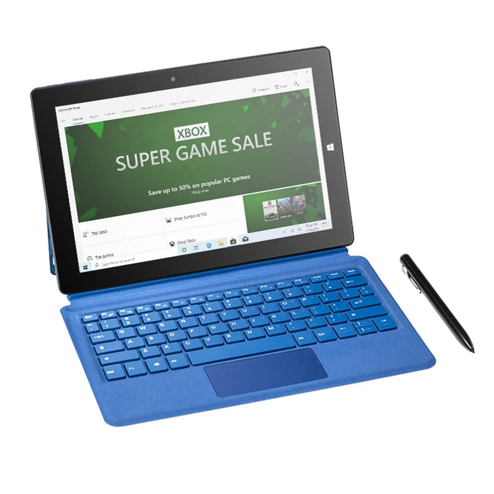 CENAVA W10 Intel N4120 6GB+64GB Tablet with Keyboard 10.1'' Wins10 Mini PC Industrial Computer - Blue - 1