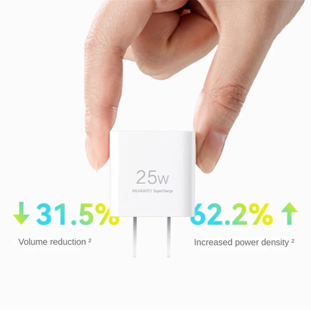 HUAWEI P0011 Mini Super Fast Charger (Max 25W) USB-C Portable Charger Adapter with Type-C to Type-C Cable (CN Plug) - 4