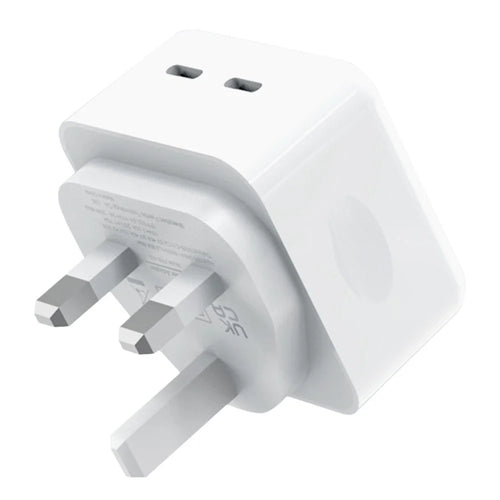 NORTHJO NOGAN3502 PD 35W GaN Fast Charger Dual Type-C PPS Charging Station Adapter - White / UK Plug - 1