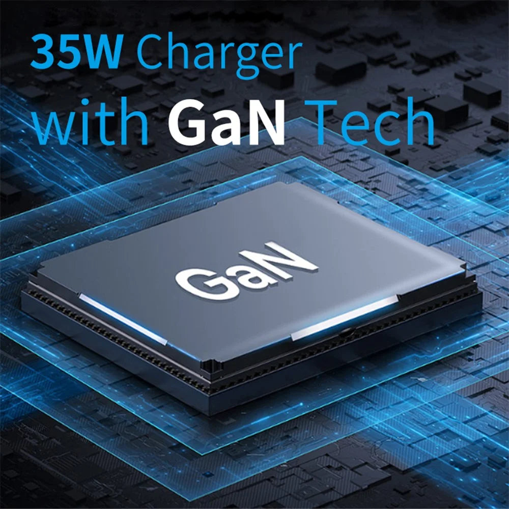 NORTHJO NOGAN3502 PD 35W GaN Fast Charger Dual Type-C PPS Charging Station Adapter - White / UK Plug - 4