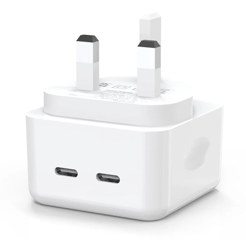 NORTHJO NOGAN3502 PD 35W GaN Fast Charger Dual Type-C PPS Charging Station Adapter - White / UK Plug - 5